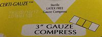 Certi-Gauze Bandage Compress (211-005) 3" #623