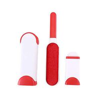Fullgaden Upgraded Pet Hair Brush-Self-Cleaning Base-Efficient Double Sided Animal Lint Removal Tool-Perfect for Clothing, Furniture, Couch, Carpet, Red
