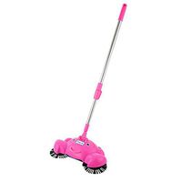 Iusun 360 Rotary Home Use Magic Manual Telescopic Floor Dust Sweeper Cleaner - Ship from US - Choose Fast Shipping for Free (Pink)