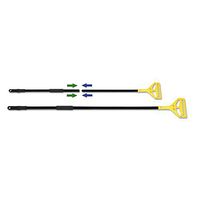 Boardwalk FF620 Two-Piece Metal Handle with Plastic Quick Change Head, 62-Inch Handle, Black/Yellow