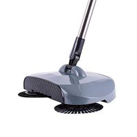 Push-Type Sweeping Machine, Lazy Sweeping Artifact Hand Push Cordless Rotating Mop Multi-Function Household Mopping Artifact Electric Mop Cleaning Machine,Gray