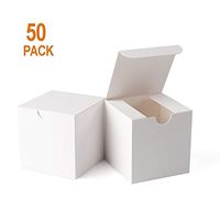Giftol Small White Gift Box 50 Pack 3 x 3 x 3 inches Fold Box Paper Gift Box Bridesmaids Proposal Box for Bridal Birthday Party Christmas