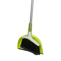 Casabella Basics Set Silver and Green, Broom with Dustpan