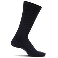 Feetures Unisex Plantar Fasciitis Cushion Crew Sock (Large, Black)
