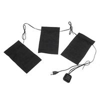 OKIl 5V 2A 8.5W Electric Heating Pads 3Pads Waterproof Heating Cloth Pads Set