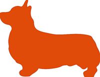 hBARSCI Corgi Vinyl Decal - 5 Inches - for Cars, Trucks, Windows, Laptops, Tablets, Outdoor-Grade 2.5mil Thick Vinyl - Orange