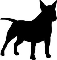 Mini Bull Terrier Dog Car Window Wall Macbook Notebook Laptop Sticker Decal