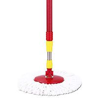 Living utensils Rotating Mop Stainless Steel Hand-pressing Rotary Bucket Mop (Color : B)