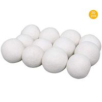 VideoPUP 20PCS Wool Dryer Balls, Reusable Natural Fabric Softener for Laundry,Reduce Clothing Wrinkles and Saves Drying Time(1cm)