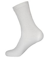 Sole Pleasers Men's Black King Size Diabetic Crew Socks 3 Pairs - Size 13-15 (White)