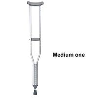 Underarm Crutches with Aluminum Alloy,Universal Underarm Ergonomics Handle for Hand Grips,Adjustable Grip and Crutches Height, Support for Men, Women and Teens,M,Single