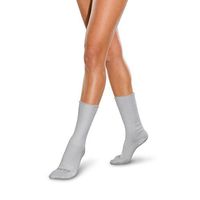 SmartKnit Seamless Crew Socks for Diabetes, Arthritis, or Sensitive Feet (Grey, Small)