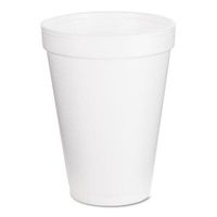 DCC 12J12 Drink Foam Cups, 12oz, White, 25/Bag, 40 Bags/Carton