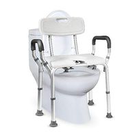 XWZJY Bariatric Toilet Seat Bedside Commode Pregnant Bath Stool & Shower Chair for Seniors, Disabled, Handicapped with Handrail Backrest Height Adjustable