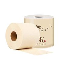 Sunshay Toilet Tissue,3 Ply Toilet Paper with 100% Bamboo Pulp Material,Eco-friendly Core Roll Paper Facial Tissue,Not Bleached Flexible and Skin-friendly for Babies - 240 Knots/Roll