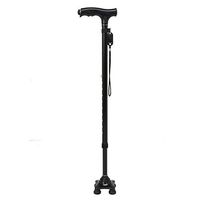 cane Adjustable Walking Sticks with LED Light T-Shaped Comfort Handle for Arthritis Seniors Disabled and Elderly - Best Mobility Aids HOJZ,Black