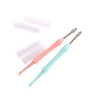 2PCS Stainless Steel Ear Pick with Double Ends Ear Spiral Cleaner Ear Wax Remove Tool (Random Color)