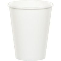 Creative Converting Celebrations 96-Count 9 oz. Hot/Cold Cups, White - 710242