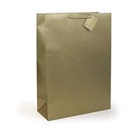 Allgala 12PK Value Premium Solid Color Paper Gift Bags (17"XL-Gold-GP50033)