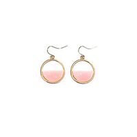 Tanwpn New Fashion Vintage Acrylic Earrings Geometric Round Earrings For Ladies Girls Jewelry Gift (Black)