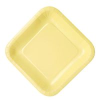Color Paper Plates Sqaure (Yellow, 9" Square 16-ct. packs)