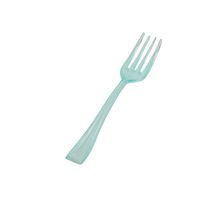 Fineline Tiny Temptations 6500-GRN 3 7/8" Tiny Tines Green Plastic Tasting Fork 960 / Case