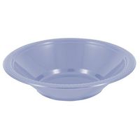 JAM PAPER Disposable Plastic Bowls - Small - 12 oz (7 Inch Diameter) - Baby Blue - 20/pack