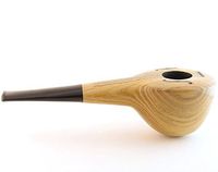 Mr. Brog Tobacco Pipe - Model No: 308 Mandolin - Natural Grain - Hand Made from Top Quality Ash Woodblock