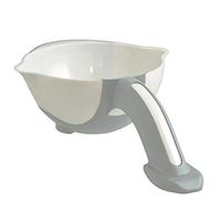 Maddak Ableware Non-Slip Stay Bowl with Handle, White with Gray
