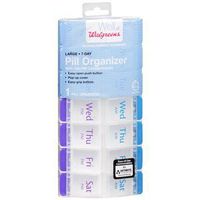 Walgreens Push Button Pill Minder, Large, 1 ea