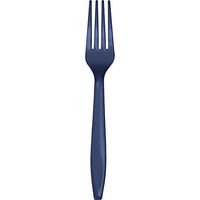 Creative Converting 010601 Touch of Color Premium Plastic Forks, Navy