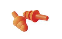 Foam Ear Plugs, Bright Orange, Uncorded, Triple Flanged, Lot 100
