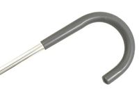 AlexOrthopedic Mobility Support Tourist Adjustable Aluminum Cane With Vinyl Handle Silver