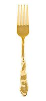 Creative Converting 321514 Party Supplies MADHOUSE by Michael Aram 20-Count Mini Gold Plastic Forks, Rock, 3.43