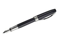 Visconti Michelangelo Midnight/Palladium Fine Point Fountain Pen - V-29418F