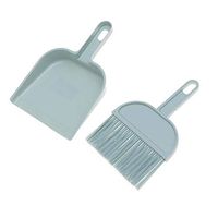 NUOBESTY Plastic Mini Broom and Dustpan Set for Desktop Pets Cage Car (Blue)