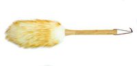 Surell Duster - Lambswool Feather Duster with 9" Wooden Handle - Anti Static Shearling Wool Head for Cleaning Cars, Ceiling Fans, Furniture, Blinds - Perfect Housewarming Gift