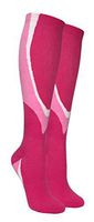 FineFit Heavy Cushion Sport Compression Socks - Pink/LT Pink, Large / X-Large