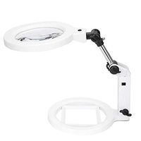 Magnifier 2.5X 5X LED Lamp Magnifier Illuminated Adjustable Desktop Magnifier Magnifying Glass with LED Lamp Desk Table for Hobbies, Crafts, Inspection, Reading, Jewelry Design Jewelry Making Tools