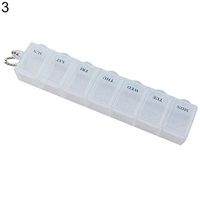WYKsoku Pill Container,7 Days Weekly Medicine Health Tablet Holder Storage Container Case Pill Box - White