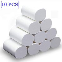 【10 PCS】Toilet Paper Towels, Paper Towels 4- Ply Sheets Paper Towel Big Roll Toilet Paper Toilet Roll Tissue (White)