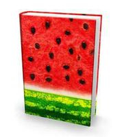 Book Sox Stretchable Book Cover: Fits Most Hardcover Textbooks up to 9" x 11". Adhesive-Free, Nylon Fabric School Book Protector. Easy to Put On. Washable & Reusable Jacket. (Watermelon)