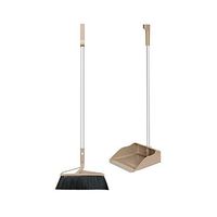 Broom and Dustpan With Long Handle Telescopic Up Non-stick Hair Soft Brush Broom And Dustpan Extra Long Handle Non-Slip Handle Multi-Function Broom Set Home Kitchen Room Lobby Cleaning To