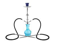 Hookah 20" Blue 2 hose shisha nargila bar narguile nargile glass water Vase pipe