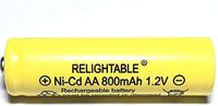 RELIGHTABLE Solar Light AA Ni-Cd 800mAh 1.2v Rechargable Batteries P (Pack of 20)