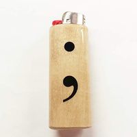 Semicolon Lighter Case Holder Sleeve Cover Fits Bic Lighters
