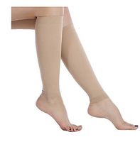 Calf Compression Sleeves, Lightweight, KEKING Leg Compression Socks 20-30mmHg Strong Calf Support, Unisex, Best for Calf Pain Relief, DVT, Shin Splint, Swelling, Varicose Veins, Maternity, Beige M
