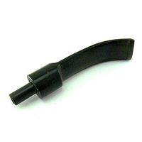 OLD FOX DIY Bent Saddle Pipe Mouthpiece Stem Replacement for Briar Roseood Ebony Wood Tobacco Pipe Fit 3mm Metal Filters BE0018