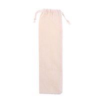 BESTONZON 1 Pc Cotton and Linen Pouch Bag Straw Carrying Case for Stainless Steel Drinking Straws Cutlery Fork Spoon Storage