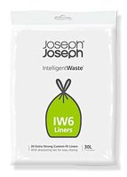 Joseph Joseph 30058 Intelligent Waste IW6 General Waste Liner Trash Bags for Totem Max 30 Liter / 8 Gallon, 20-Pack, Gray